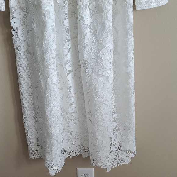 BHLDN White Long Sleeve Lace Wedding Dress Or Any Occassion - Picture 6 of 13